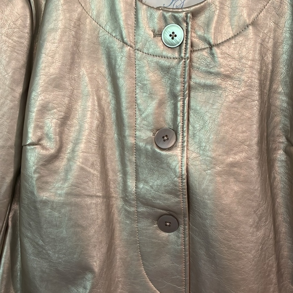 Jaclyn Smith Ladies Silver Jacket NEW Size L Vintage Classic for all occasions - Picture 3 of 6